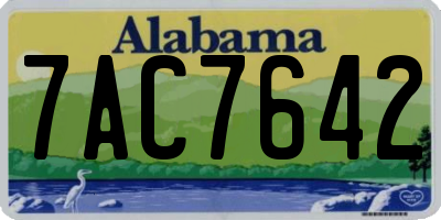 AL license plate 7AC7642