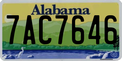 AL license plate 7AC7646