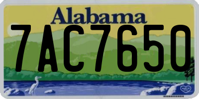 AL license plate 7AC7650