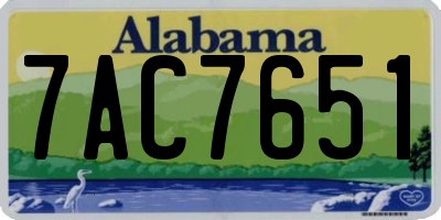 AL license plate 7AC7651