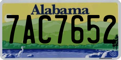 AL license plate 7AC7652