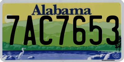 AL license plate 7AC7653