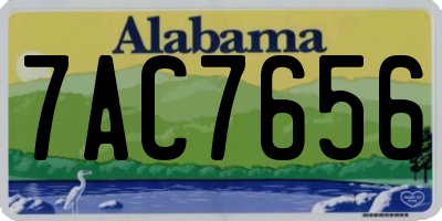 AL license plate 7AC7656
