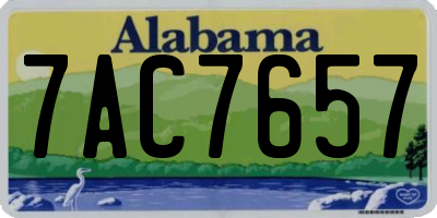 AL license plate 7AC7657