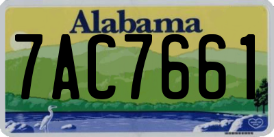 AL license plate 7AC7661