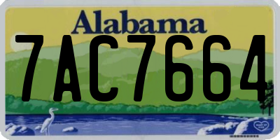 AL license plate 7AC7664