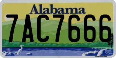 AL license plate 7AC7666
