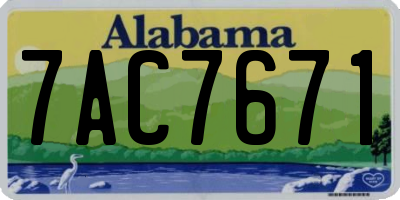AL license plate 7AC7671