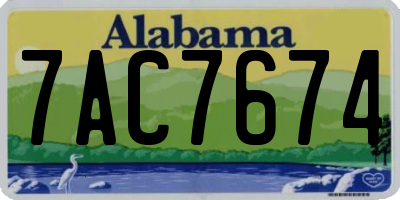 AL license plate 7AC7674