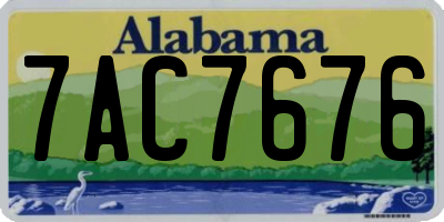 AL license plate 7AC7676
