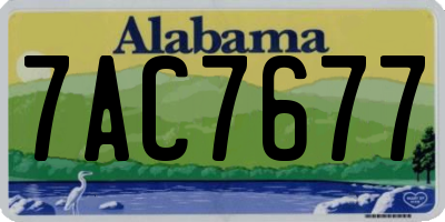 AL license plate 7AC7677