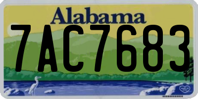 AL license plate 7AC7683