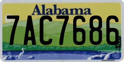 AL license plate 7AC7686
