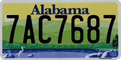 AL license plate 7AC7687