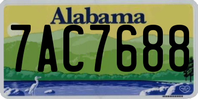 AL license plate 7AC7688
