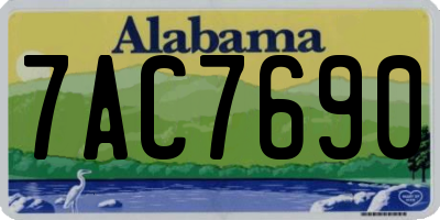 AL license plate 7AC7690