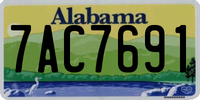 AL license plate 7AC7691