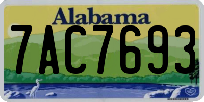 AL license plate 7AC7693