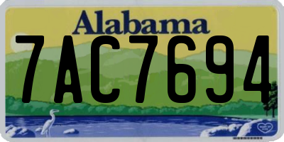 AL license plate 7AC7694