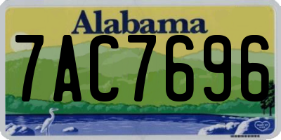 AL license plate 7AC7696
