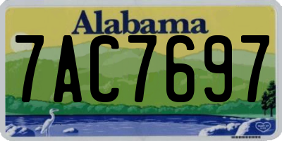 AL license plate 7AC7697