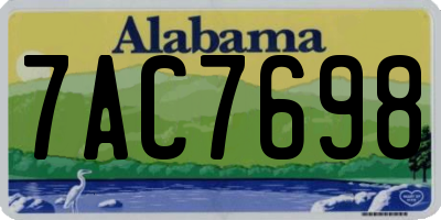 AL license plate 7AC7698