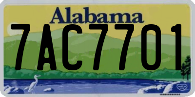 AL license plate 7AC7701