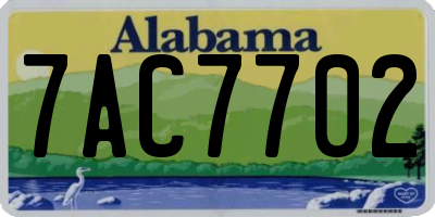 AL license plate 7AC7702