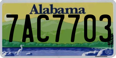 AL license plate 7AC7703