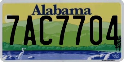 AL license plate 7AC7704