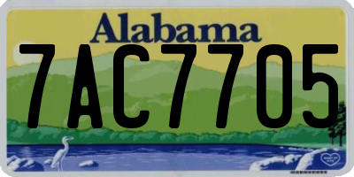 AL license plate 7AC7705