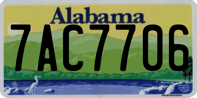 AL license plate 7AC7706