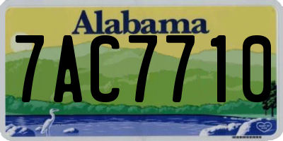 AL license plate 7AC7710