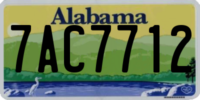 AL license plate 7AC7712