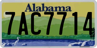AL license plate 7AC7714