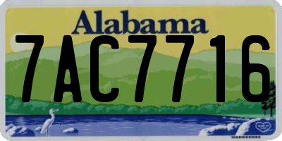 AL license plate 7AC7716