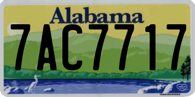 AL license plate 7AC7717