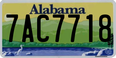 AL license plate 7AC7718