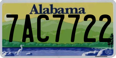 AL license plate 7AC7722