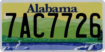 AL license plate 7AC7726