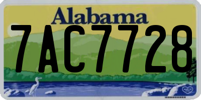AL license plate 7AC7728