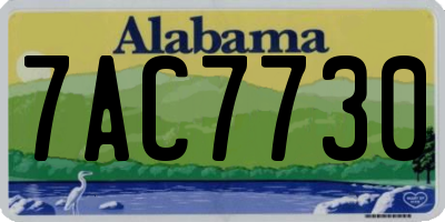 AL license plate 7AC7730