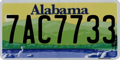 AL license plate 7AC7733