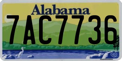 AL license plate 7AC7736