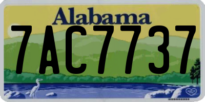 AL license plate 7AC7737