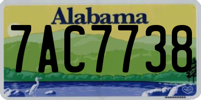 AL license plate 7AC7738