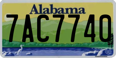 AL license plate 7AC7740