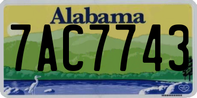 AL license plate 7AC7743