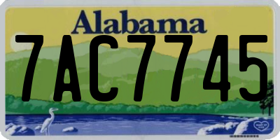 AL license plate 7AC7745