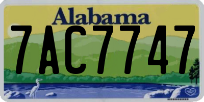 AL license plate 7AC7747